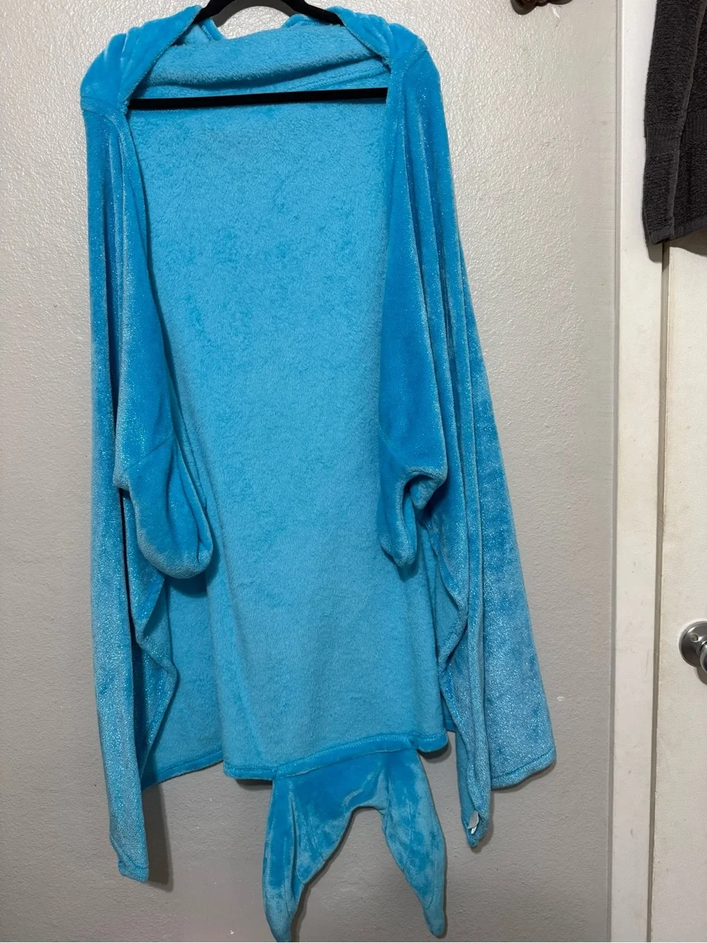Justice Blue Narwhal Hooded Blanket Cape